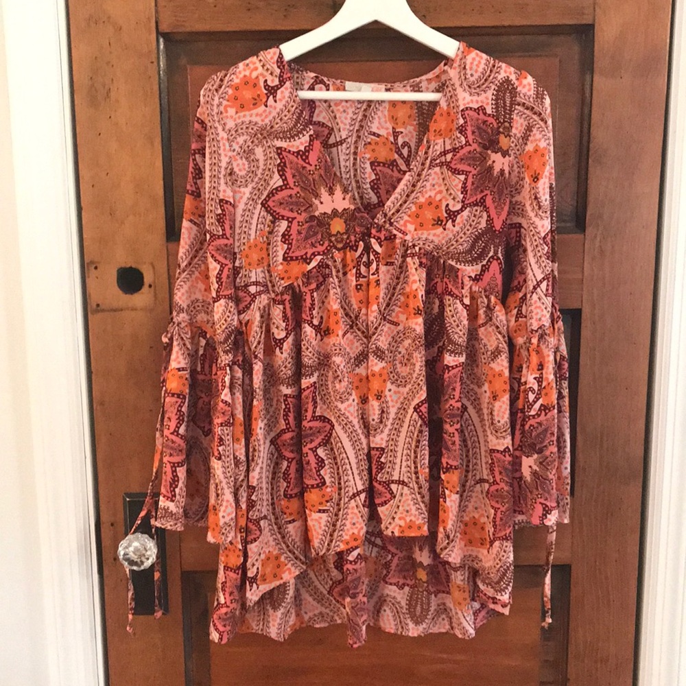 Flowy boho tunic top colorful and fun